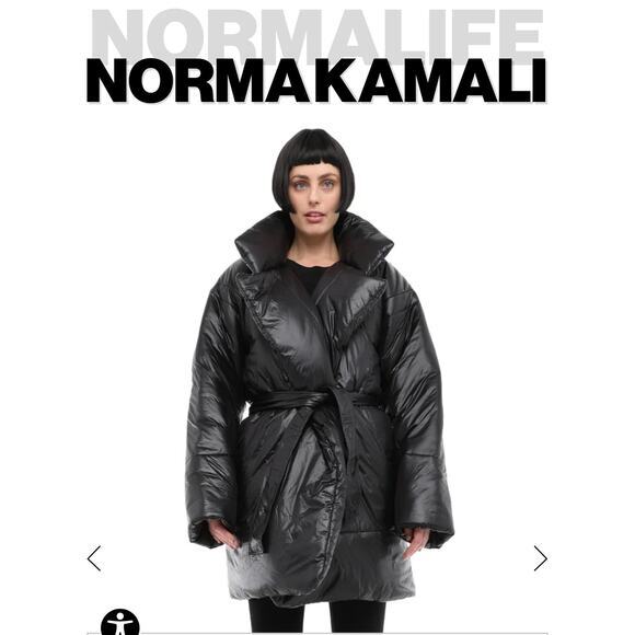 Norma Kamali Jackets & Blazers - NORMA KAMALI Coat 2X Sleeping Bag Car‎ Coat Puffer Packable Belted Snap Closure